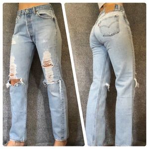 Levi's Light Blue Distressed Women Jeans